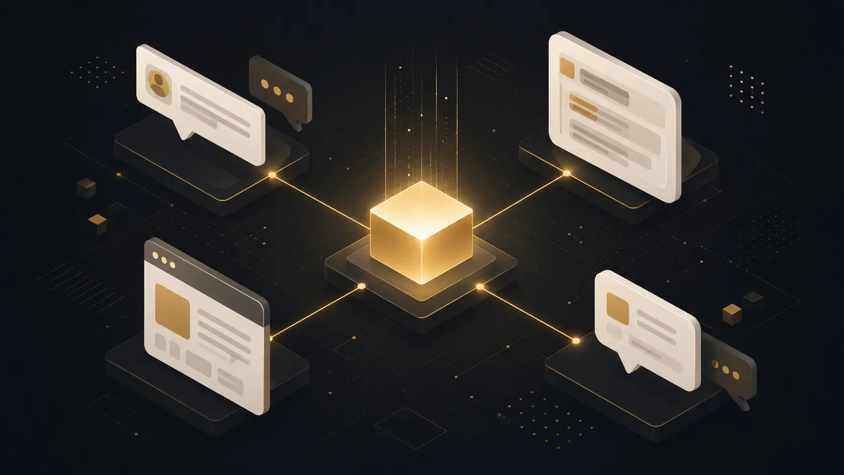 Brand entity connecting to AI search platforms including ChatGPT, Perplexity, Gemini, and Google AI Overviews. Generative Engine Optimisation for UK service businesses.